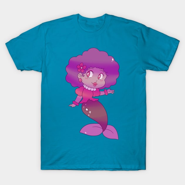 Little Purple Mermaid T-Shirt by saradaboru